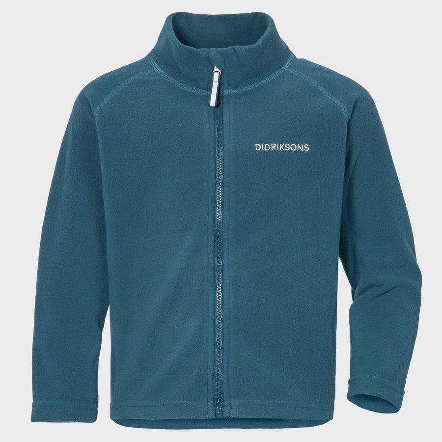 Didriksons Monte 8 Kids Skiing Fleece Jacket - Dive Blue