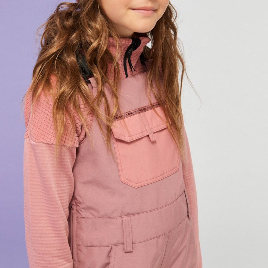 Roxy Non Stop Girls Bib Ski Pants - Dusty Rose