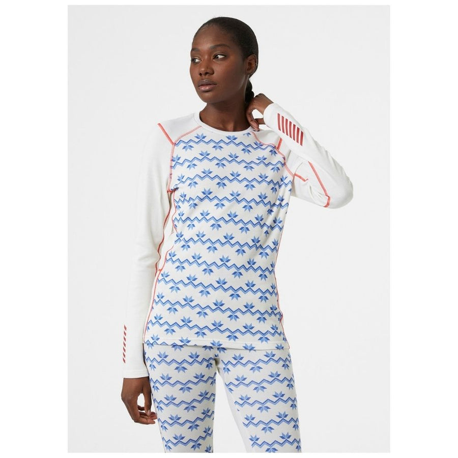 Helly Hansen Lifa Merino Womens Baselayer - Off White Graphic