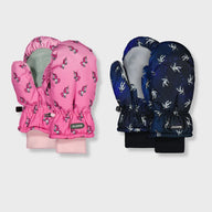 Barts Nylon Print Kids Ski Mittens - With Mitten String