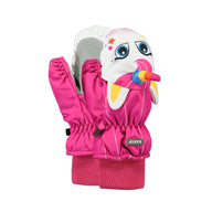 Unicorn Toddler Skiing Mittens - With Mitten String