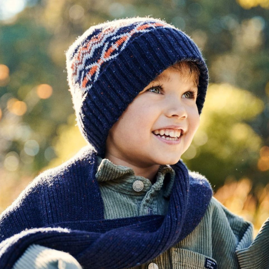 Barts Boys Winter Hat with fair isle design