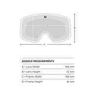 Bolle Nevada Jr Ski Goggles, 8-14 yrs Race Black Matte, Vermillon Gun Cat.2