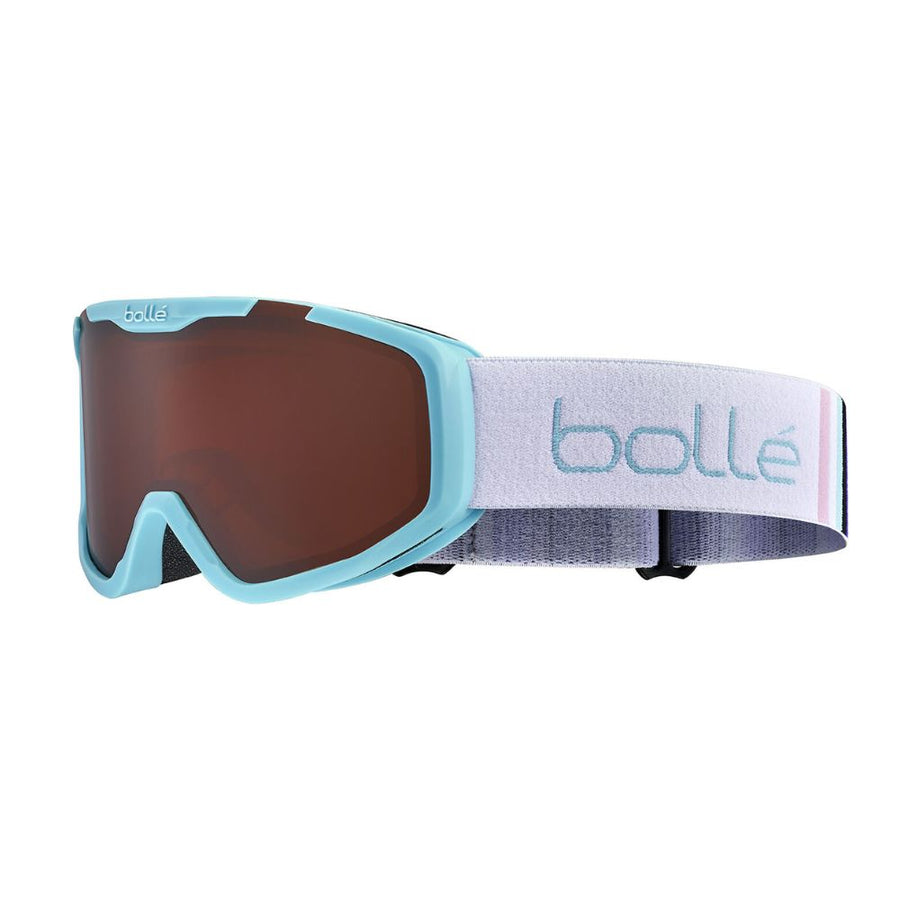Bolle Rocket Kids Ski Goggles, Blue & White Matte 6yrs + Rosy Bronze cat.3