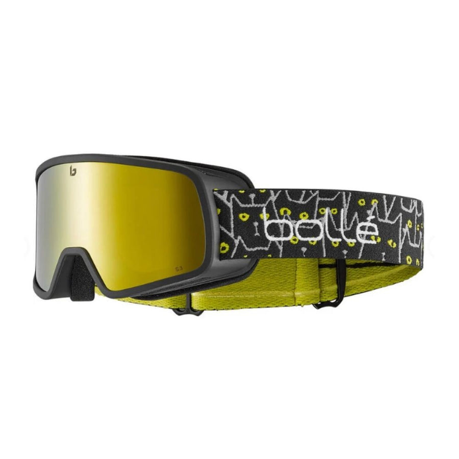 Bolle Nevada Jr Ski Goggles, 8-14 yrs Black Cats Matte, Sunshine Cat.3