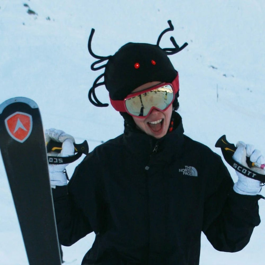 CoolCasc Spider Ski Helmet Cover with LED lights