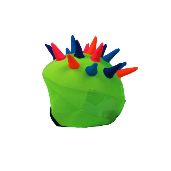 CoolCasc Ski Helmet Cover, Neon Horns S078 