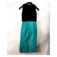 Degre 7 Nuts Kids Bib Ski Pants, Mint. With warm fluffy top section with velcro tabs.