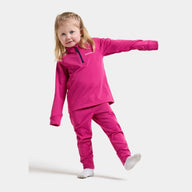 Didriksons Jadis Kids Fleece Base Layer Set - Cactus Pink