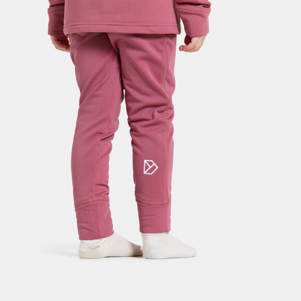 Didriksons Jadis Kids Fleece Base Layer Set - Heather Pink