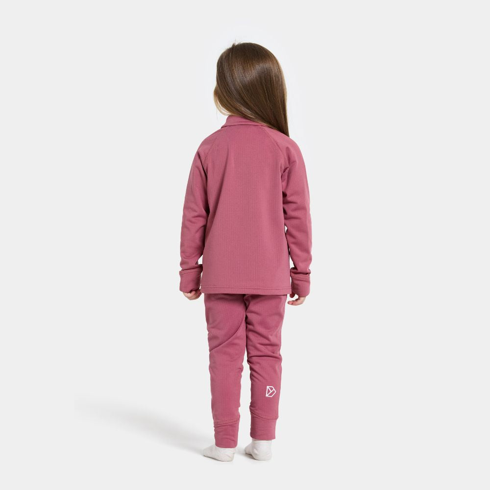 Didriksons Jadis Kids Fleece Base Layer Set - Heather Pink