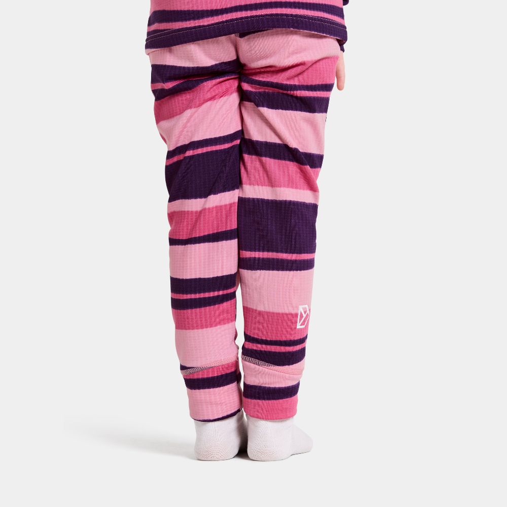 Didriksons Jadis Kids Fleece Base Layer Set - Trails Pink