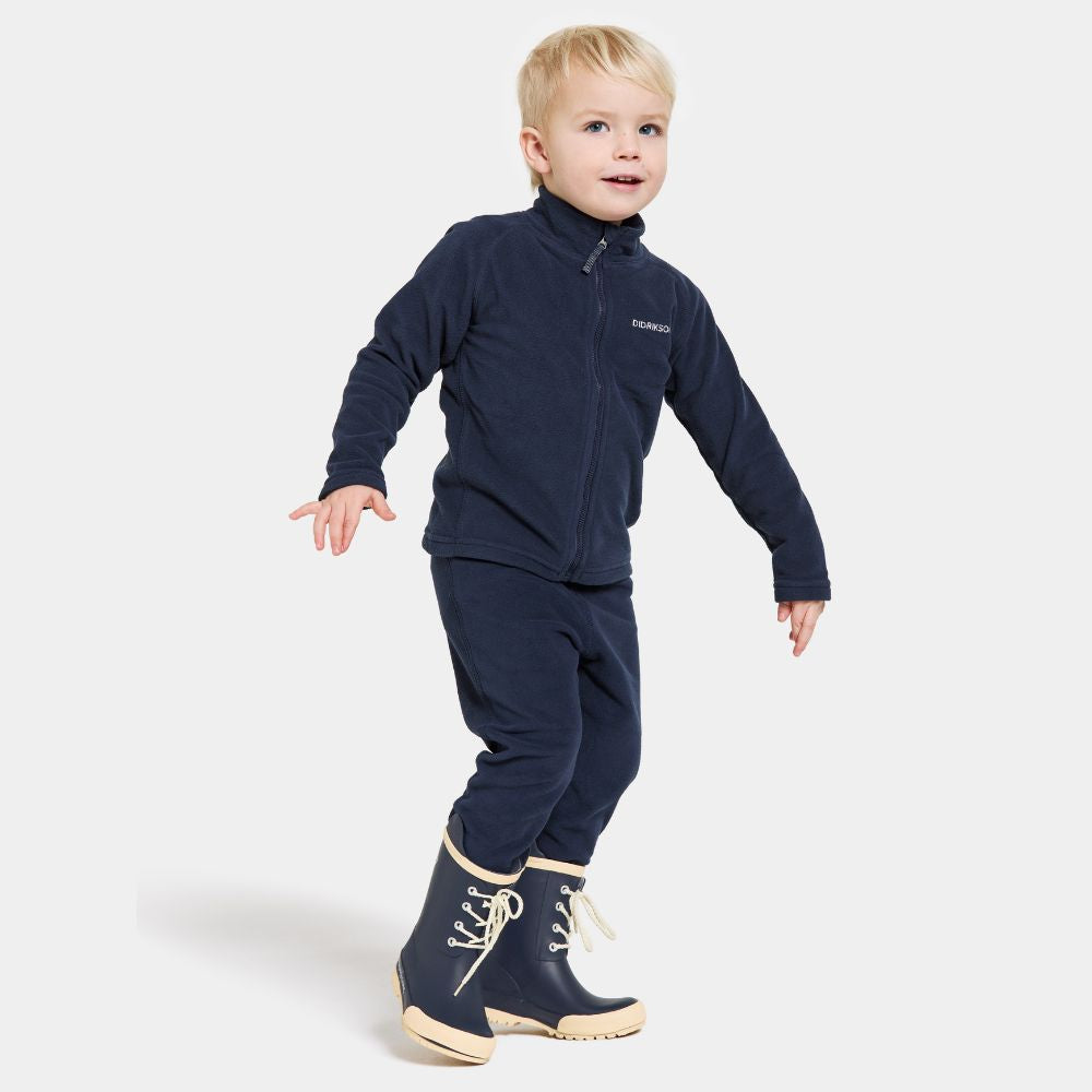 Didriksons Monte 10 Kids Skiing Fleece Jacket - Navy 1000 x 1000