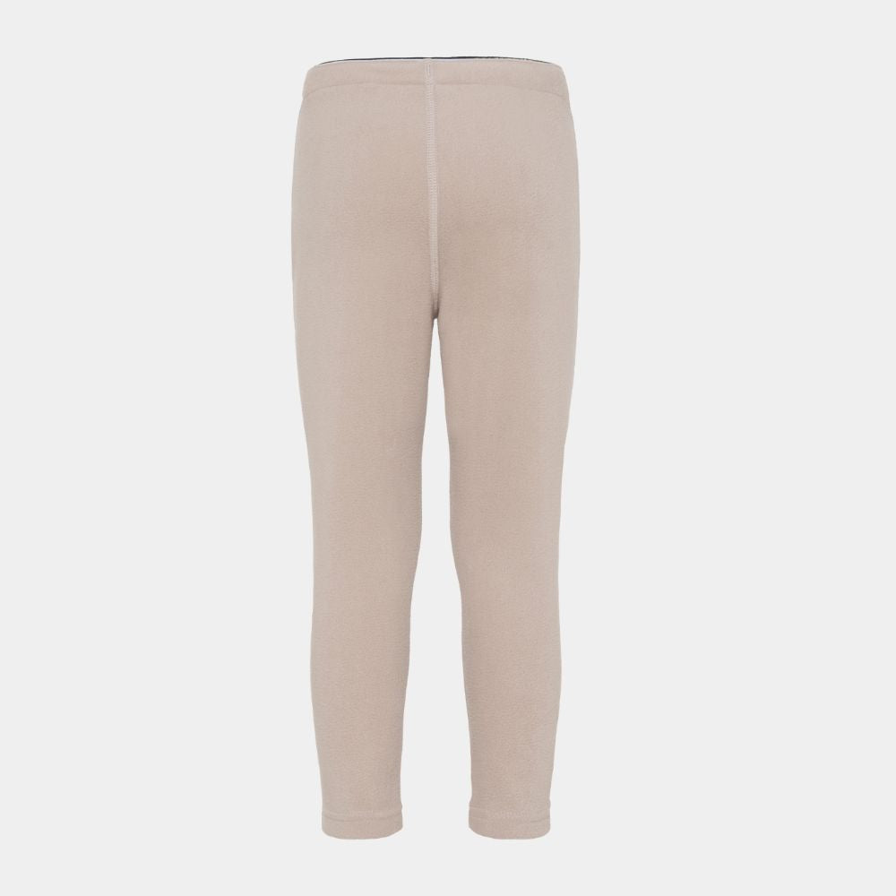 Didriksons Monte Kids Fleece Leggings in Beige.  Ideal for layering when skiing early season, high resports or Lapland Holidays 