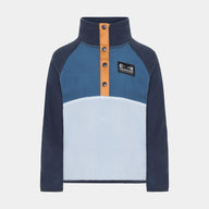 Didriksons Monte Half Button Kids Fleece - Cloud Blue. Boys Fleece