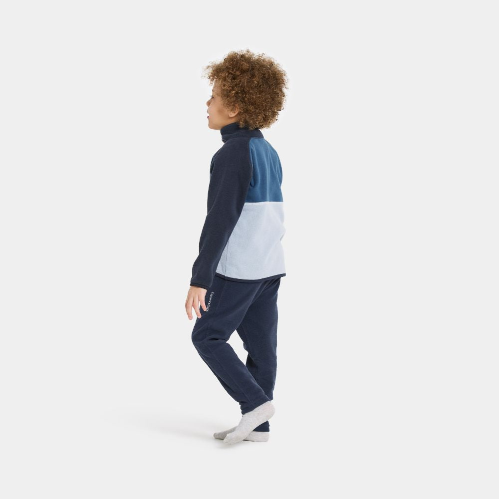 Didriksons Monte Half Button Kids Fleece - Cloud Blue. Boys Fleece