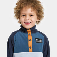 Didriksons Monte Half Button Kids Fleece - Cloud Blue. Boys Fleece