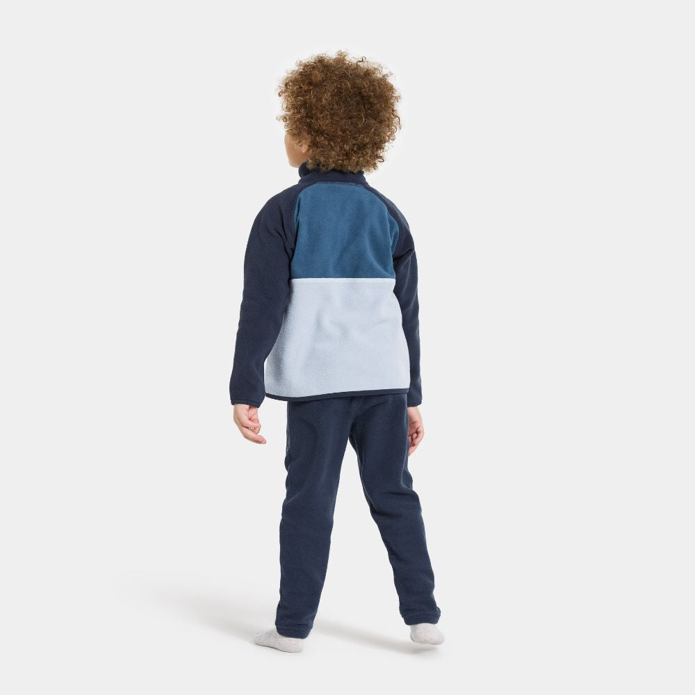 Didriksons Monte Half Button Kids Fleece - Cloud Blue. Boys Fleece