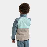 Didriksons Monte Half Button Kids Fleece - Ocean Mint - Kids Fleece For Skiing and Lapland holidays