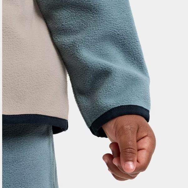 Didriksons Monte Half Button Kids Fleece - Ocean Mint - Kids Fleece For Skiing and Lapland holidays