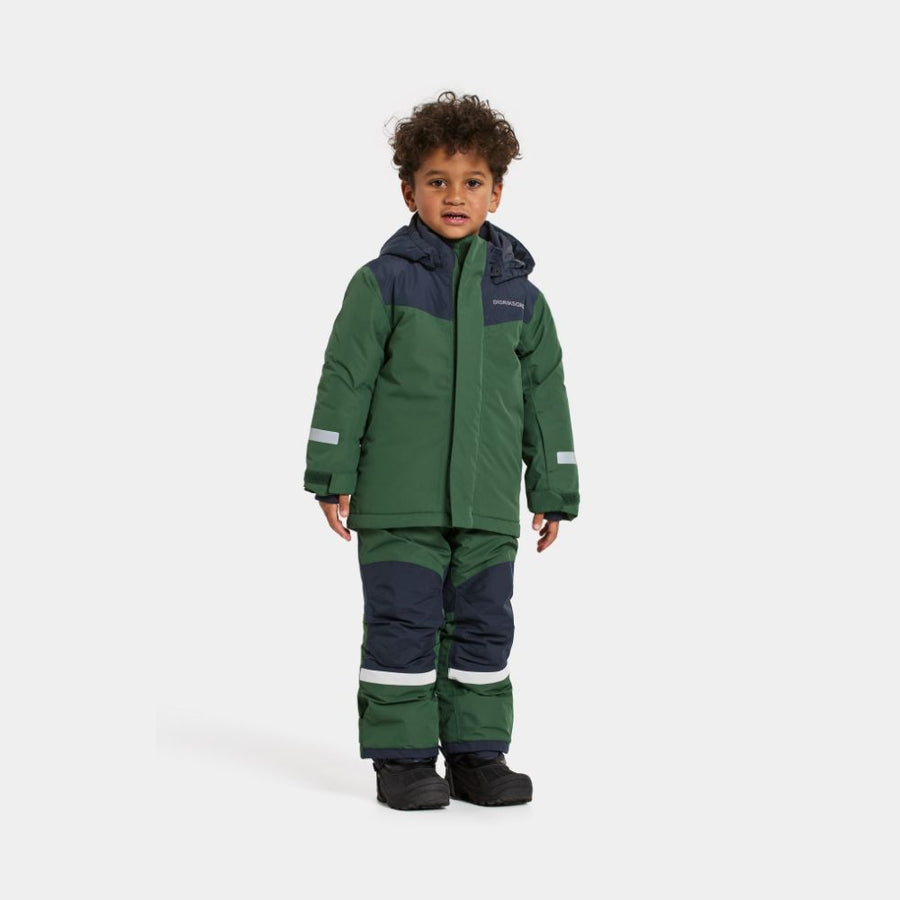 Didriksons Skare Kids Ski Jacket & Pants Set - Pine Green