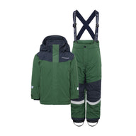 Didriksons Skare Kids Ski Jacket & Pants Set - Pine Green