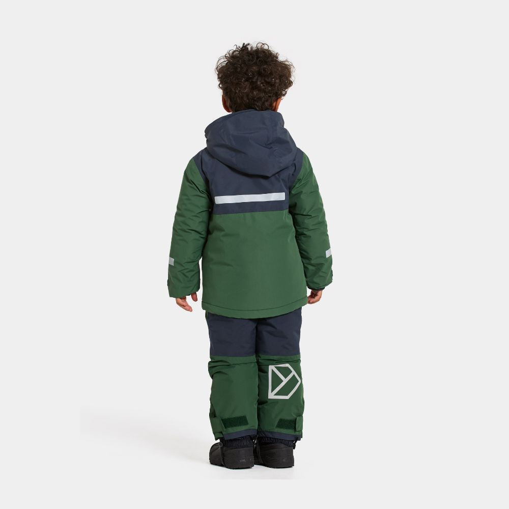 Didriksons Skare Kids Ski Jacket & Pants Set - Pine Green