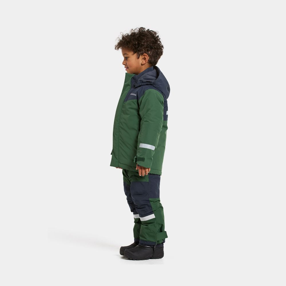 Didriksons Skare Kids Ski Jacket & Pants Set - Pine Green