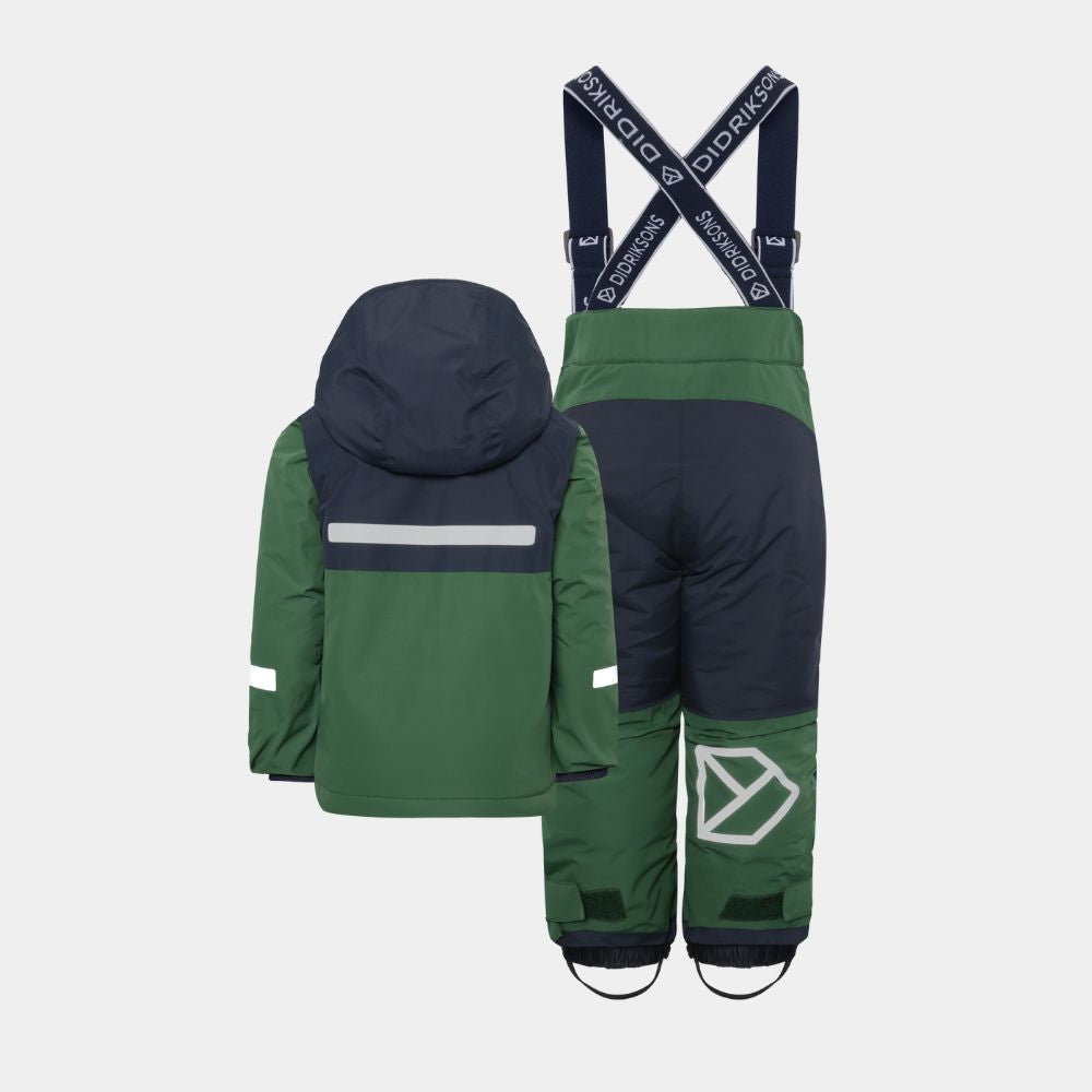 Didriksons Skare Kids Ski Jacket & Pants Set - Pine Green