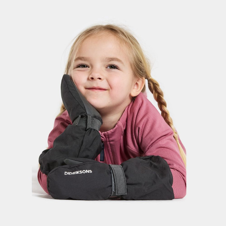 Didriksons Biggles Kids Skiing Mittens Black - 060