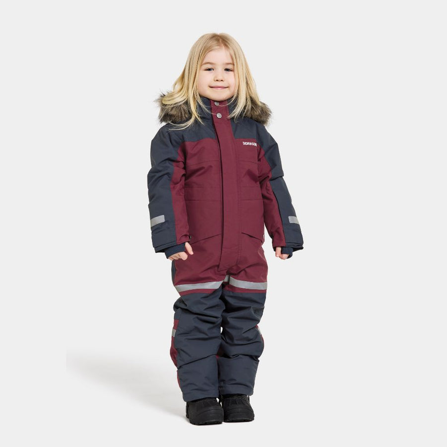 Didriksons Bjarven III Kids Snowsuit - Rusty Wine