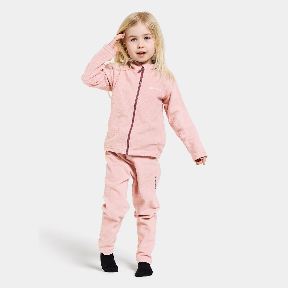 Didriksons Monte 10 Kids Skiing Fleece Jacket - Dusty Pink 1000 x 1000
