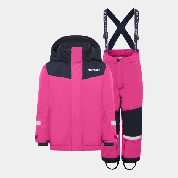 Didriksons Skare Kids Ski Jacket & Pants Set - Cactus Pink