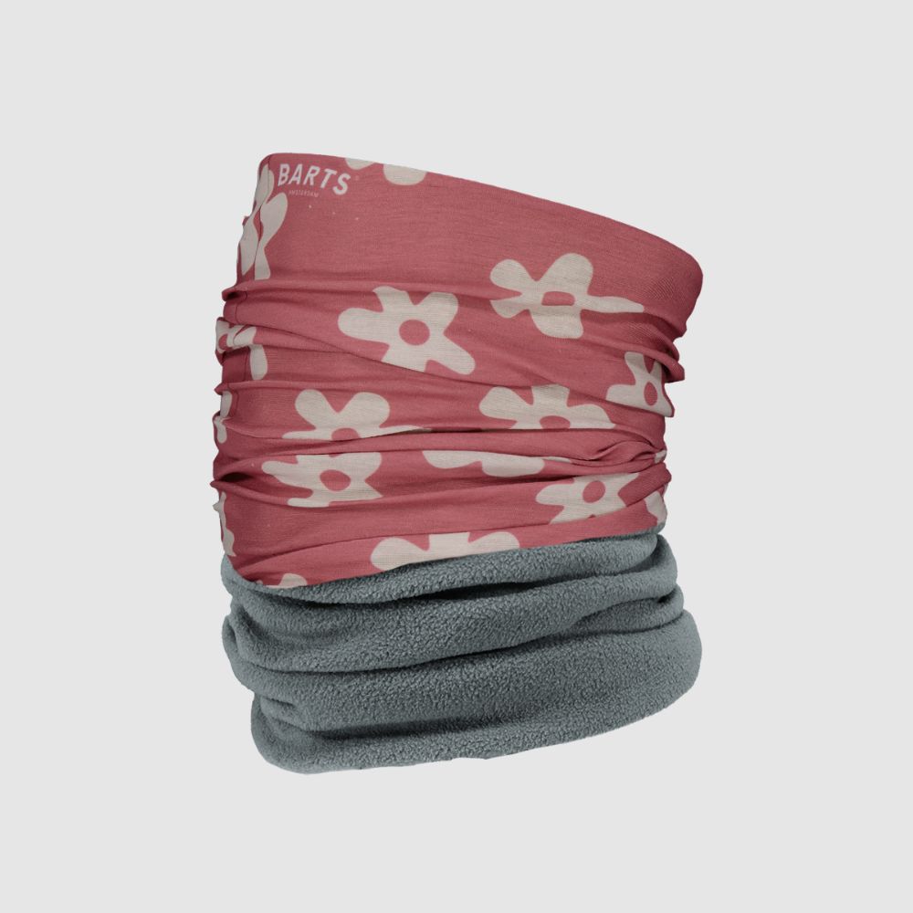Flower Ski Neck Warmer With Fleece Section 