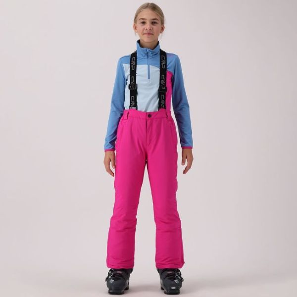 Pink Girls Ski Pants - 10,000 Waterproof