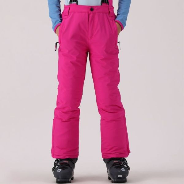 Pink Girls Ski Pants - 10,000 Waterproof