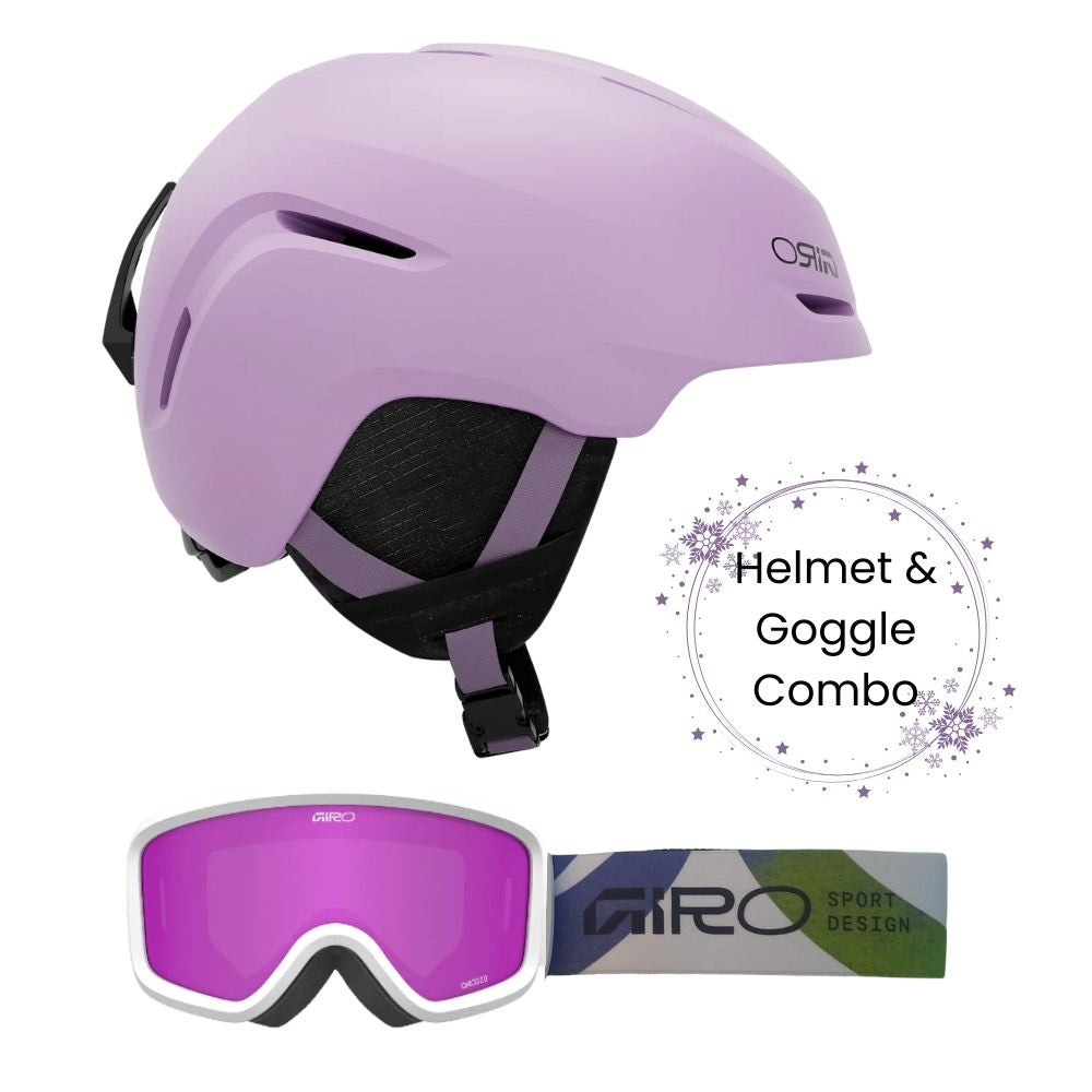 Giro Spur Kids Ski Helmet & Chico Goggle Combo, Lilac - 2 sizes