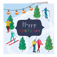 Skiing Birthday Card