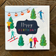 Skiing Birthday Card