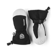 Hestra Army Leather Heli Jnr Ski Mittens - Black (30561-100)