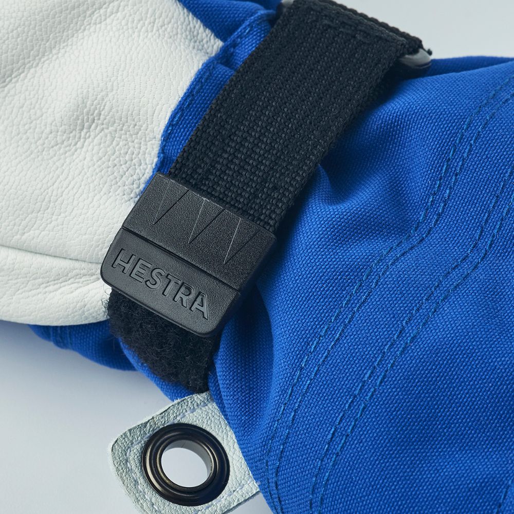 Hestra Army Leather Heli Kids Ski Gloves - Royal Blue (30560-250)