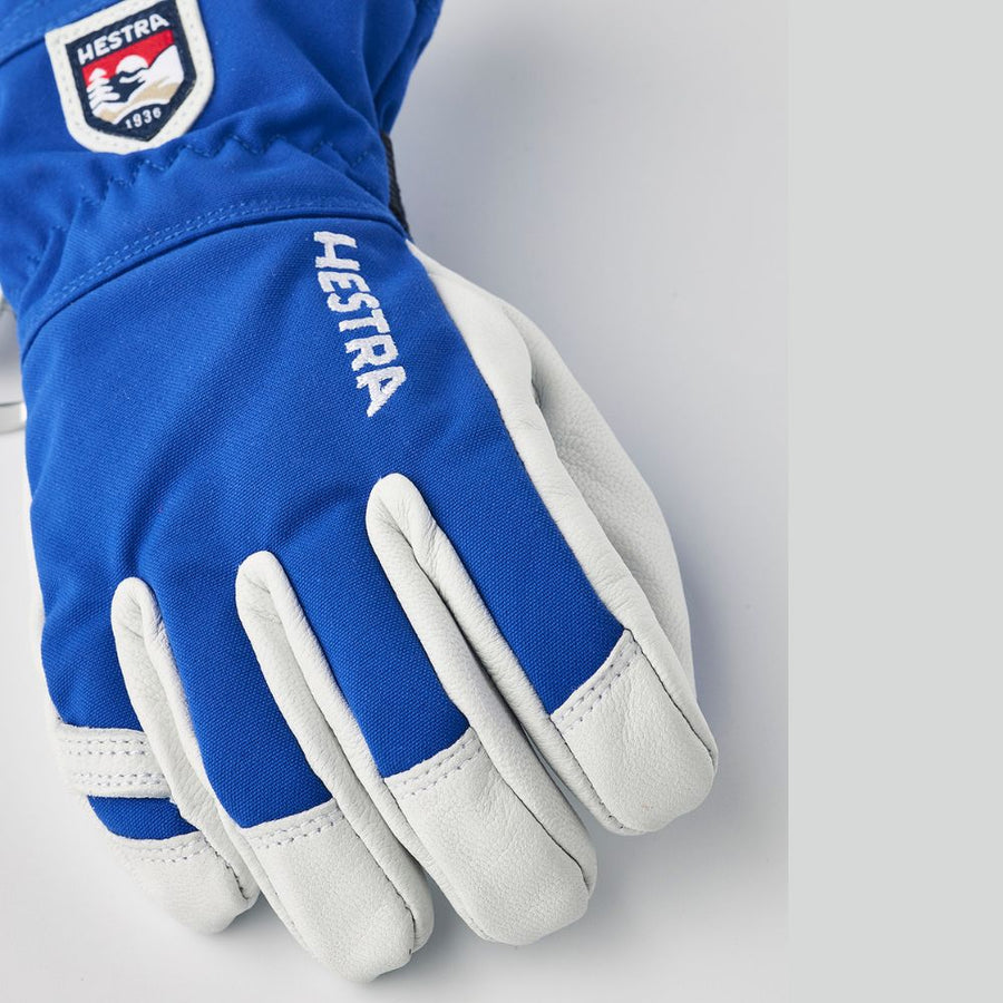 Hestra Army Leather Heli Kids Ski Gloves - Royal Blue (30560-250)