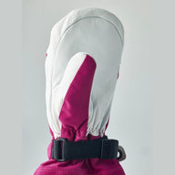 Hestra Army Leather Heli Kids Ski Mittens - Fuchsia (30561-930)