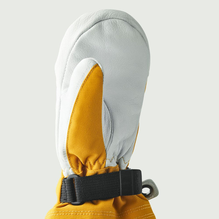 Hestra Army Leather Heli Kids Ski Mittens - Mustard (30561-460)
