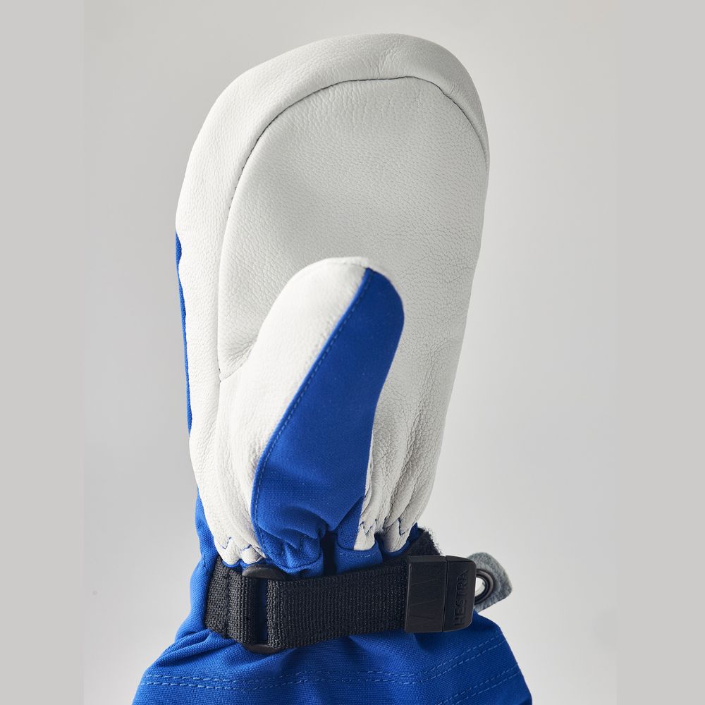 Hestra Army Leather Heli Kids Ski Mittens - Blue (30561-250)
