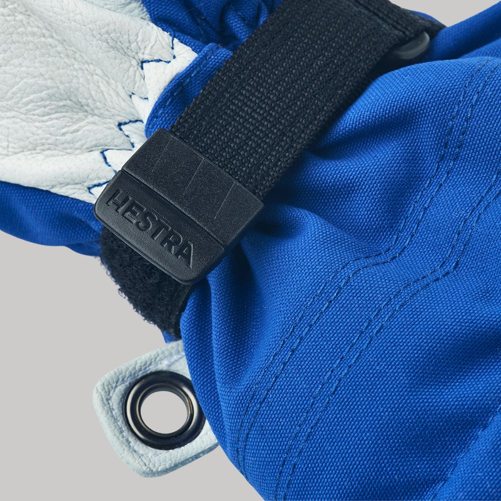 Hestra Army Leather Heli Kids Ski Mittens - Blue (30561-250)