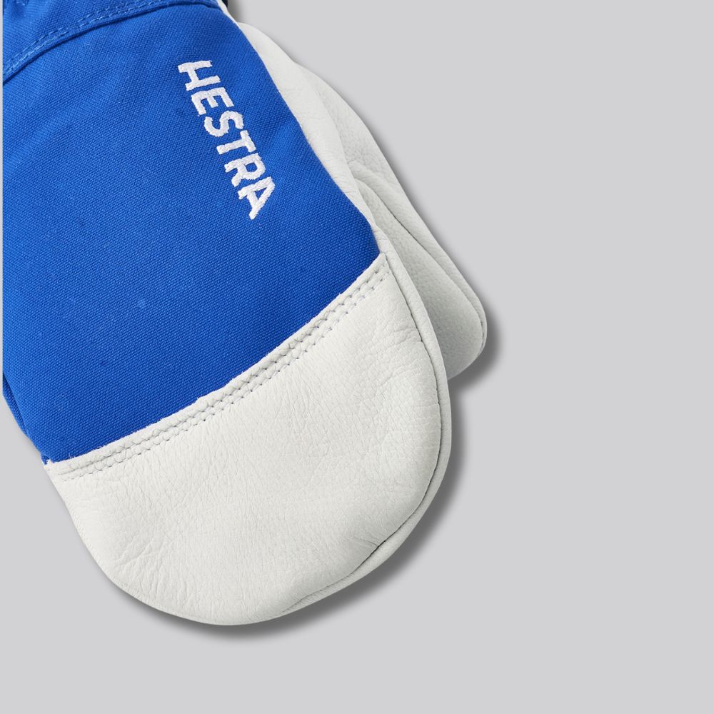 Hestra Army Leather Heli Kids Ski Mittens - Blue (30561-250)