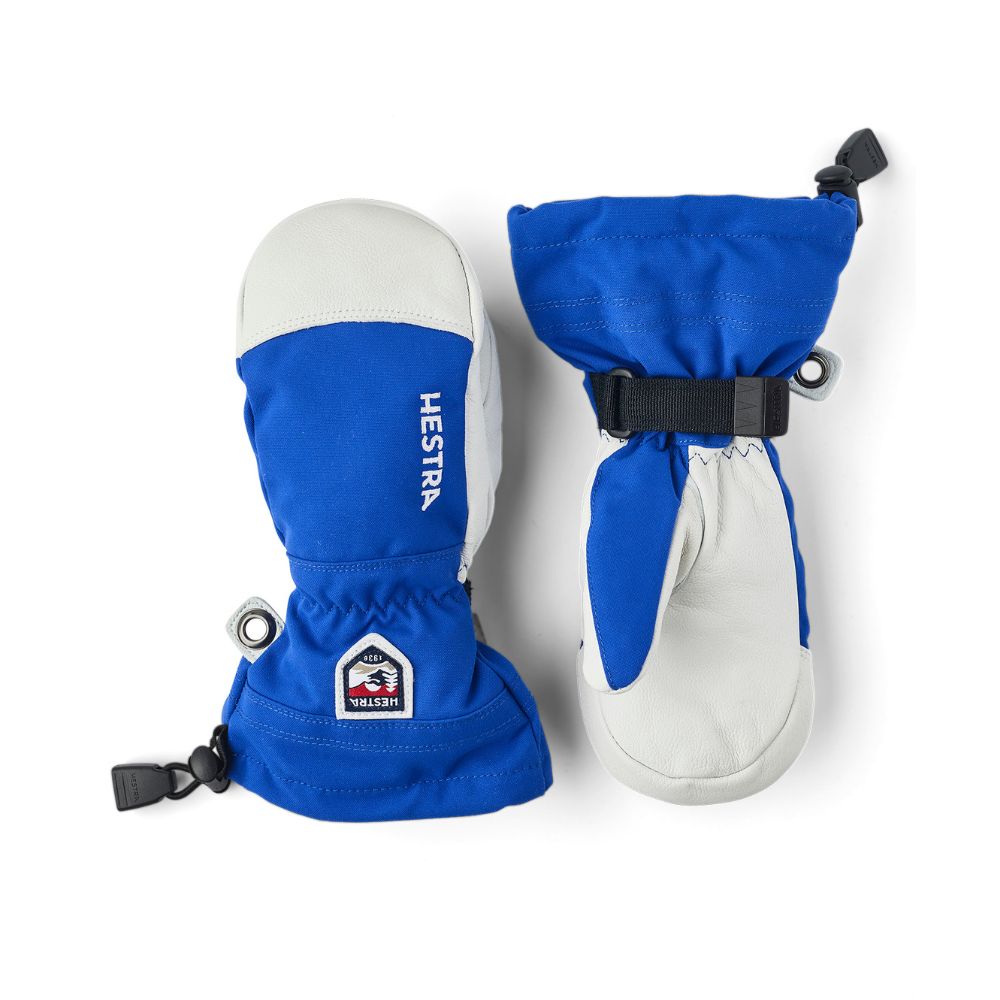 Hestra Army Leather Heli Kids Ski Mittens - Blue (30561-250)