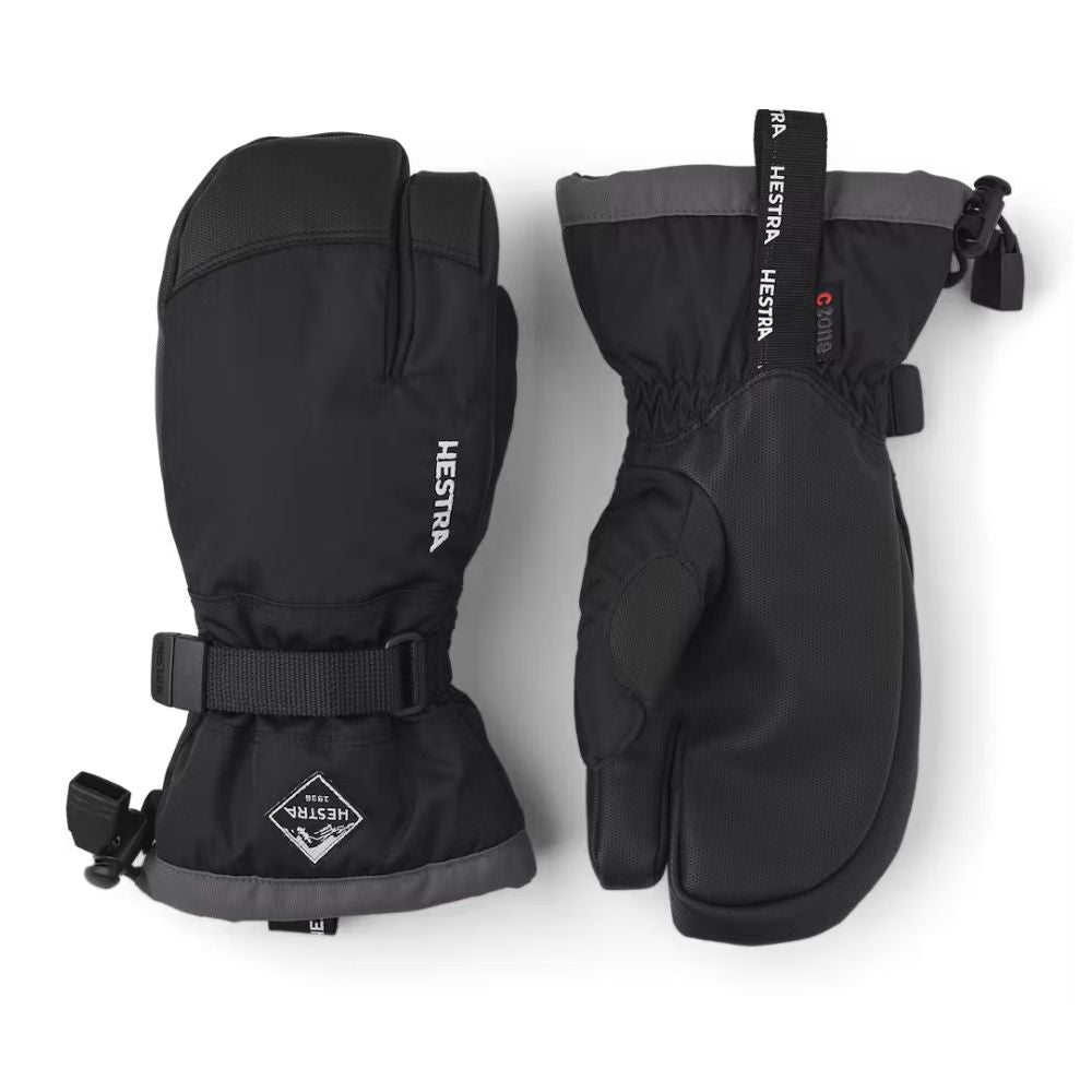 Hestra Gauntlet Czone Jr 3-Finger Ski Gloves Black (32532)