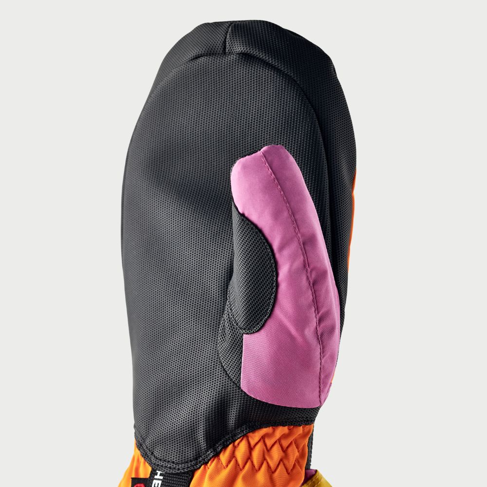 Hestra Gauntlet Czone Kids Ski Gloves &nbsp;- Orange Multi (32530-518)